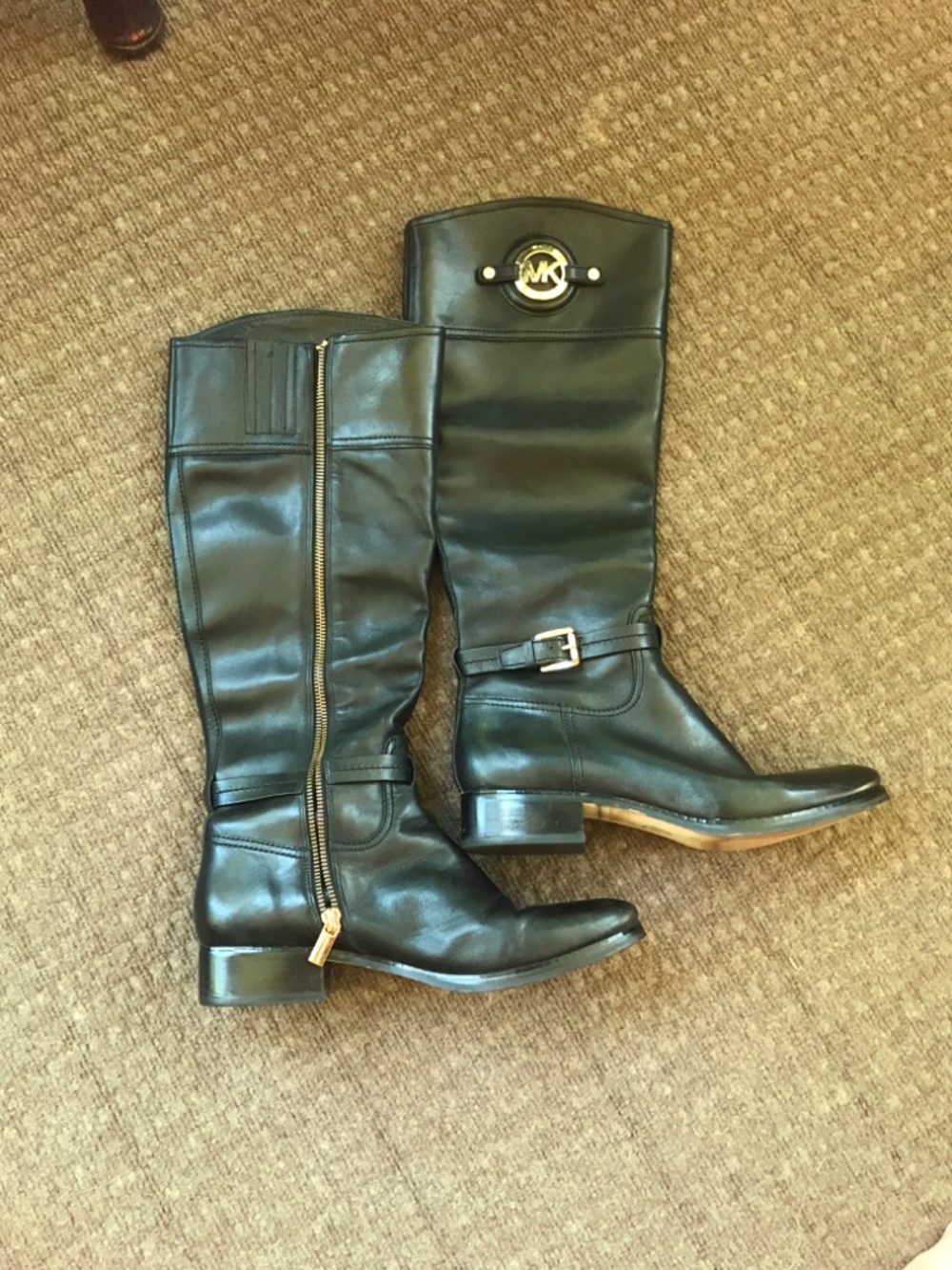 Michael kors black leather “Stockard” equestrian riding black leather boots - Picture 12 of 16